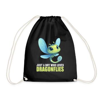 Dragonflies Dragonfly - Drawstring Bag - black - Front