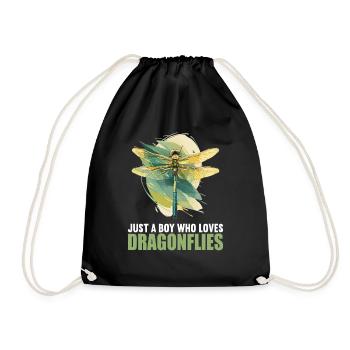 Dragonflies Dragonfly - Drawstring Bag - black - Front