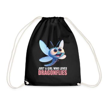 Dragonflies Dragonfly - Drawstring Bag - black - Front