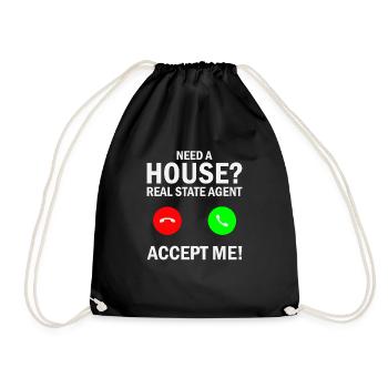 Realtor Real Estate Agent - Drawstring Bag - black - Front