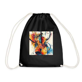 Violine - Turnbeutel - Schwarz - Vorne