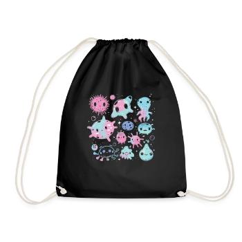 Hand sanitizer Hand washing - Drawstring Bag - black - Front