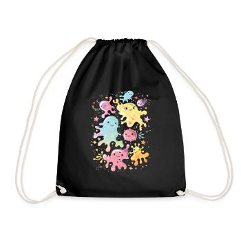 Hand sanitizer Hand washing - Drawstring Bag - black - Front