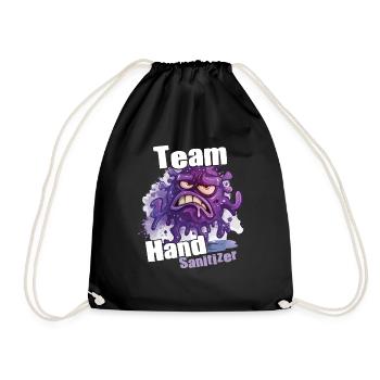 Hand sanitizer Hand washing - Drawstring Bag - black - Front