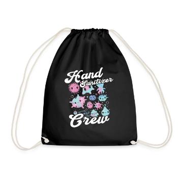 Hand sanitizer Hand washing - Drawstring Bag - black - Front