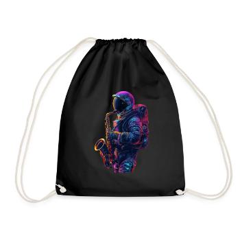 Saxophone astronaute - Sac de sport léger - noir - Devant
