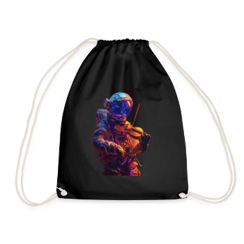 Violon astronaute - Sac de sport léger - noir - Devant