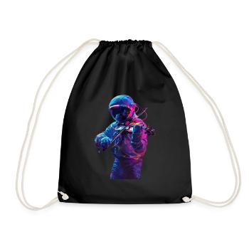 Violon astronaute - Sac de sport léger - noir - Devant