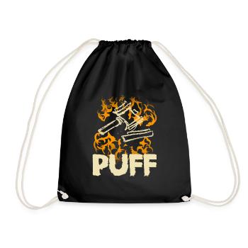 Puff rap hip hop musik - Turnbeutel - Schwarz - Vorne