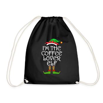 Je suis l’amoureux du café Chemise elfe assortie famille - Sac de sport léger - noir - Devant