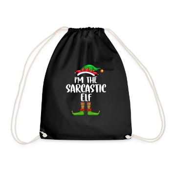 Je suis le Sarcastic Elf Chemise Assortie Famille - Sac de sport léger - noir - Devant