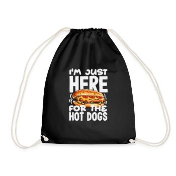Je suis juste ici pour les hot-dogs - Sac de sport léger - noir - Devant