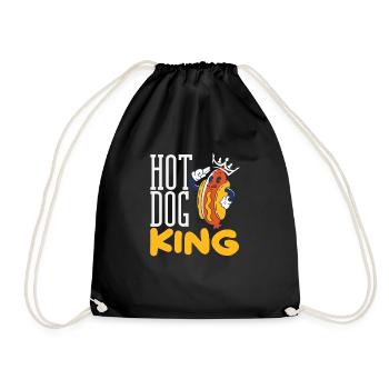 Hot Dog King for Snack Lovers - Drawstring Bag - black - Front