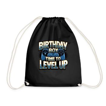 Birthday Boy Time to Level Up Birthday Gamer Boys - Sac de sport léger - noir - Devant