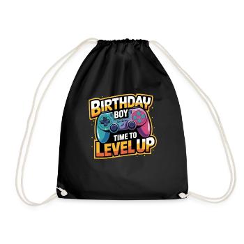 Birthday Boy Time to Level Up Birthday Gamer Boys - Sac de sport léger - noir - Devant