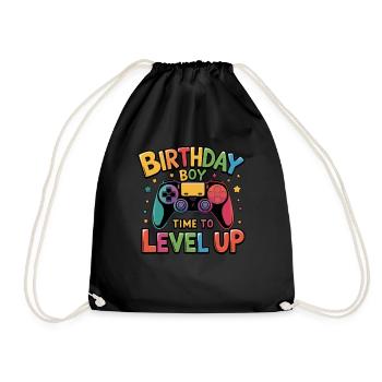 Birthday Boy Time to Level Up Birthday Gamer Boys - Sac de sport léger - noir - Devant