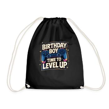 Birthday Boy Time to Level Up Birthday Gamer Boys - Sac de sport léger - noir - Devant