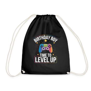 Birthday Boy Time to Level Up Birthday Gamer Boys - Sac de sport léger - noir - Devant