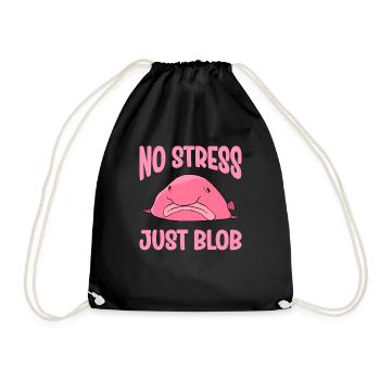Drôle de poisson Blobfish mignon - Sac de sport léger - noir - Devant