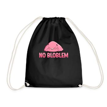Drôle de poisson Blobfish mignon - Sac de sport léger - noir - Devant