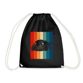 Drôle de poisson Blobfish mignon - Sac de sport léger - noir - Devant