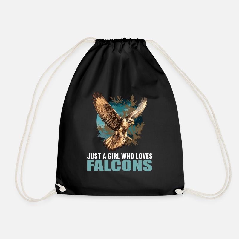 Falcon Falcon - Drawstring Bag - black