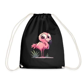 Flamants roses Flamant rose - Sac de sport léger - noir - Devant