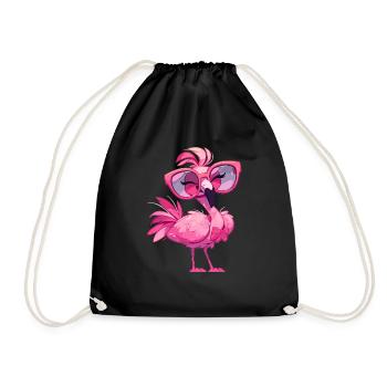 Flamants roses Flamant rose - Sac de sport léger - noir - Devant