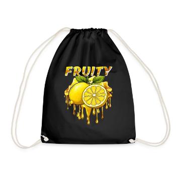 ZITRONE FRUITY - Turnbeutel - Schwarz - Vorne