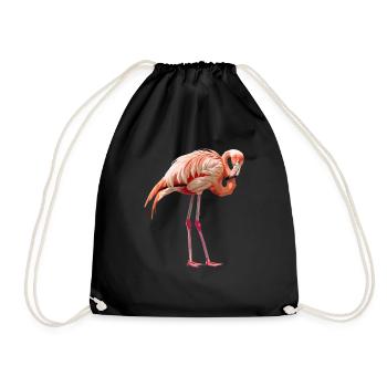 Flamants roses Flamant rose - Sac de sport léger - noir - Devant