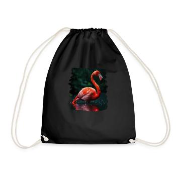 Flamants roses Flamant rose - Sac de sport léger - noir - Devant