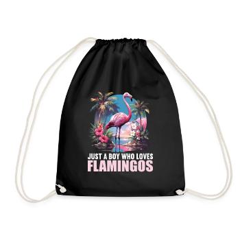 Flamants roses Flamant rose - Sac de sport léger - noir - Devant