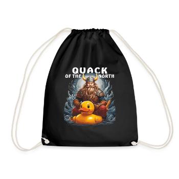 VIKING DUCK QUACK OF THE NORTH - Drawstring Bag - black - Front