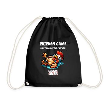 Chicken Game - Don't look at the Chicken Game Over - Drawstring Bag - black - Front