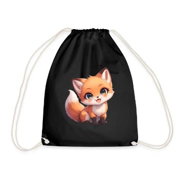 Foxes Fox - Drawstring Bag - black - Front