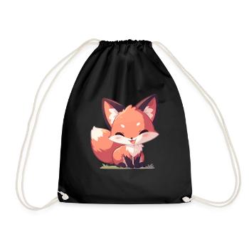 Foxes Fox - Drawstring Bag - black - Front