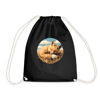Foxes Fox - Drawstring Bag - black - Front