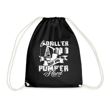 Oilfield Worker Funny Oilfield Worker - Drawstring Bag - black - Front