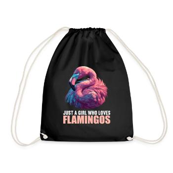 Flamants roses Flamant rose - Sac de sport léger - noir - Devant