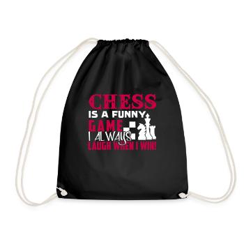 Chess Is A Funny Game - Drawstring Bag - black - Front