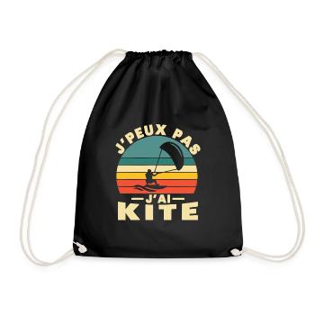 Je Peux Pas J'ai Kite Cadeau Humour - Sac de sport léger - noir - Devant