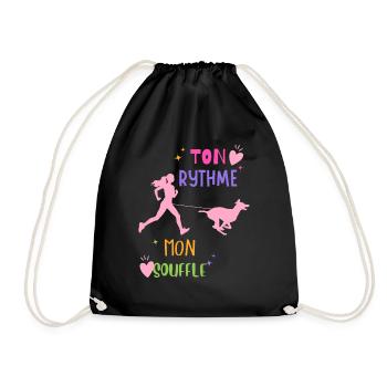 Canicross femme complicité chien sports canins - Sac de sport léger - noir - Devant