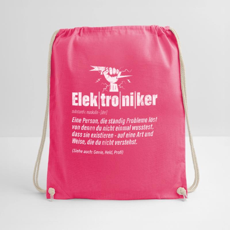 Electronics Technician Electrics Profession Volt Electrical Engineering Drawstring Bag