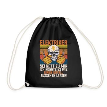 Electronics Technician Electrics Profession Volt Electrical Engineering - Drawstring Bag - black - Front