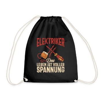 Electronics Technician Electrics Profession Volt Electrical Engineering - Drawstring Bag - black - Front