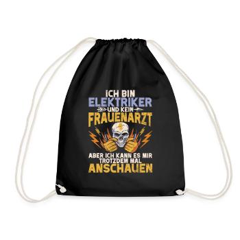 Electronics Technician Electrics Profession Volt Electrical Engineering - Drawstring Bag - black - Front
