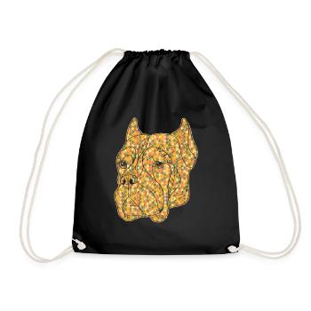 Cane Corso Geometric - Drawstring Bag - black - Front