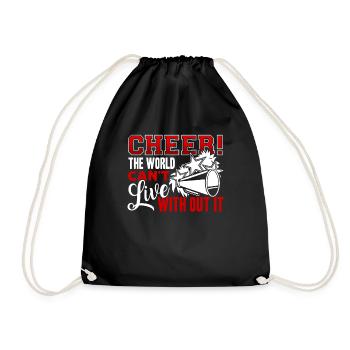 Cheerleading Live Without Cheerleading - Drawstring Bag - black - Front