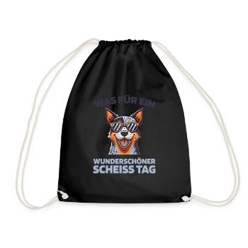 Australian Cattle Dog - Drawstring Bag - black - Front