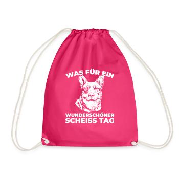 Australian Cattle Dog - Drawstring Bag - fuchsia - Front